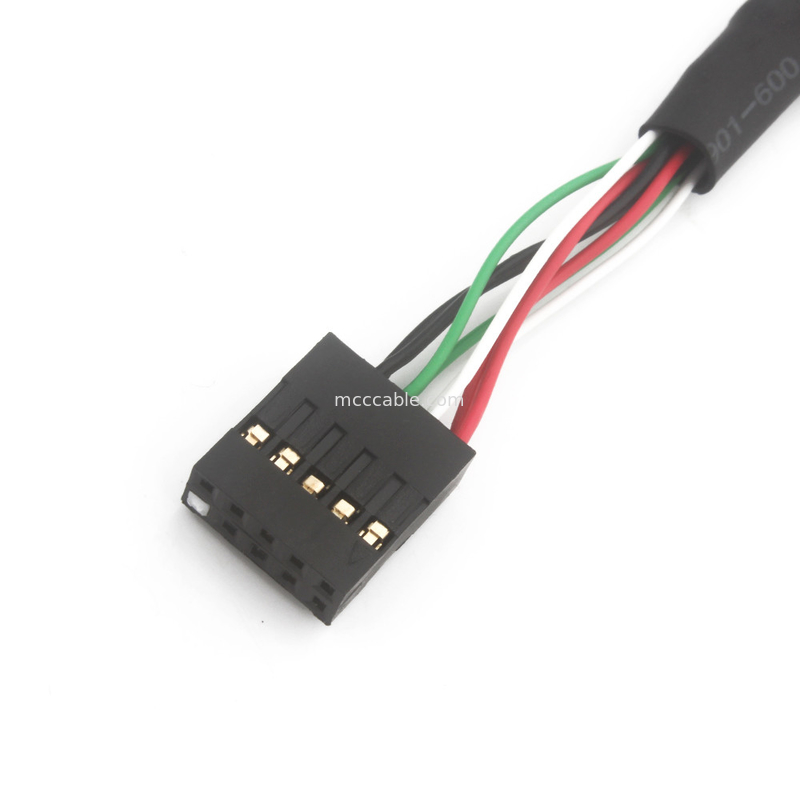 double Bb de harnais de fil d'Usb de 2.54mm au câble de la position MOLEX 22552101 de l'ordinateur monocarte 10