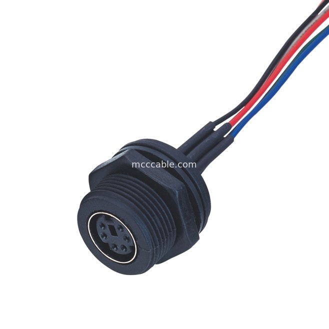 DM WF 6 Pin Mini Din Cable, connecteur droit d'affichage de lvds de câble d'IP67 Isobus