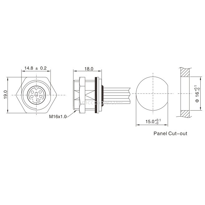 DM WF 6 Pin Mini Din Cable, connecteur droit d'affichage de lvds de câble d'IP67 Isobus