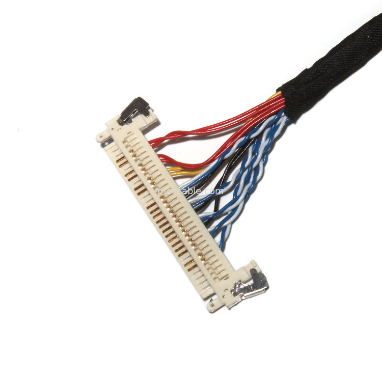 Personnaliser la longueur de l'assemblage de câble Lvds de hauteur de 2,0 mm 30 broches  DF11-24DS-2C à FI-X3OHL OEM / ODM