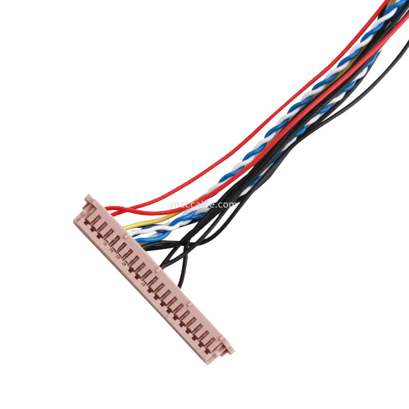 Câble équipé d'affichage à cristaux liquides d'ISO14001 Lvds 20453-230T à PH2.0 PHR-6P 1255H-2