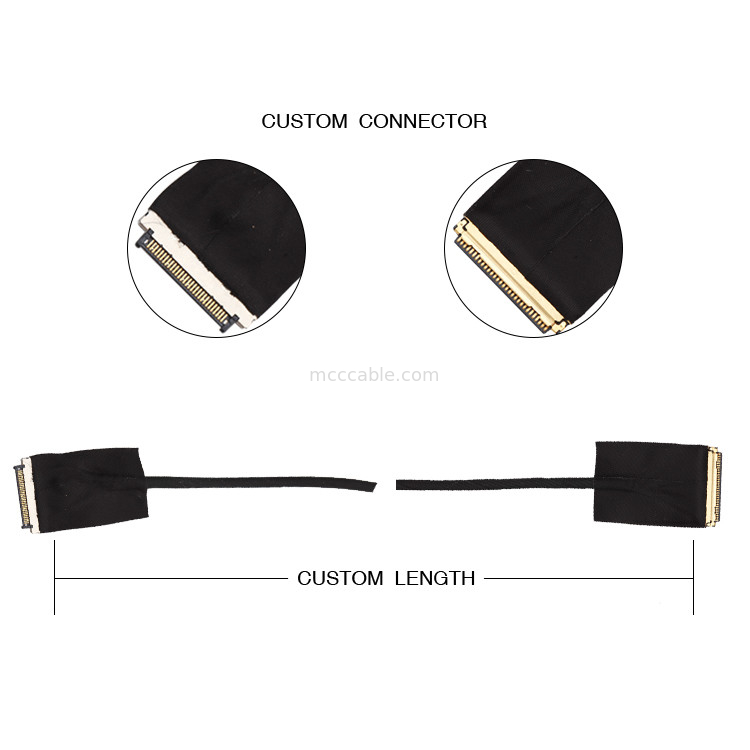 30 épingles de 0,5 mm de hauteur du câble LVDS EDP 20453-230t-03 à Kel Usl20-30s
