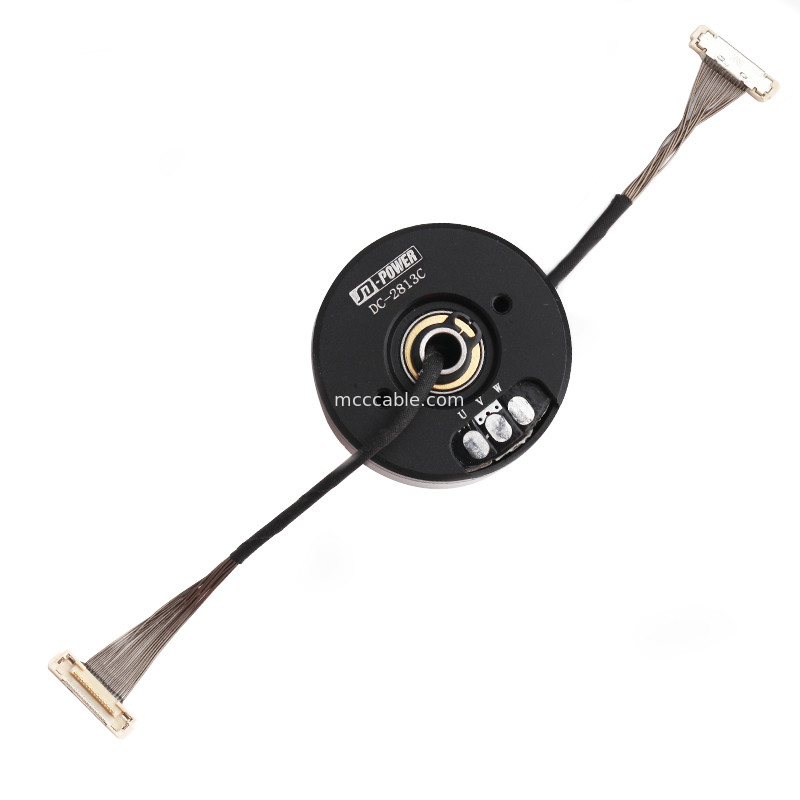 DF36C-15P-0.4SD fait sur commande au câble d'informatique du harnais LVDS de fil de DC-2813C pour la caméra de cardan
