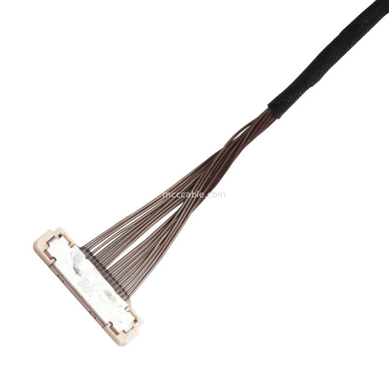 DF36C-15P-0.4SD fait sur commande au câble d'informatique du harnais LVDS de fil de DC-2813C pour la caméra de cardan