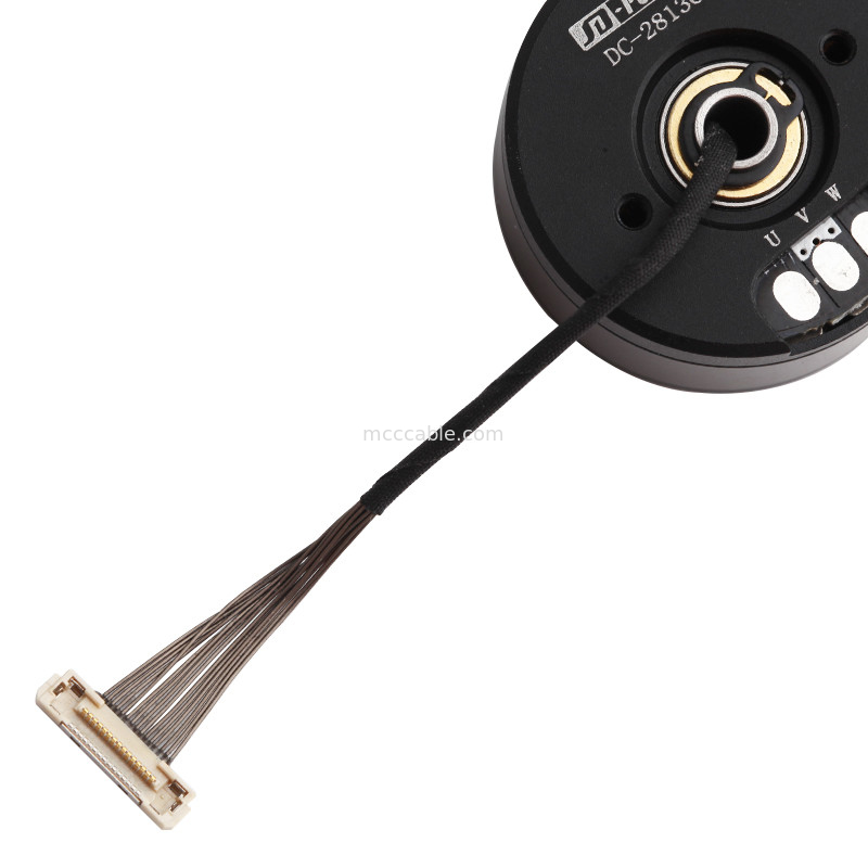 DF36C-15P-0.4SD fait sur commande au câble d'informatique du harnais LVDS de fil de DC-2813C pour la caméra de cardan