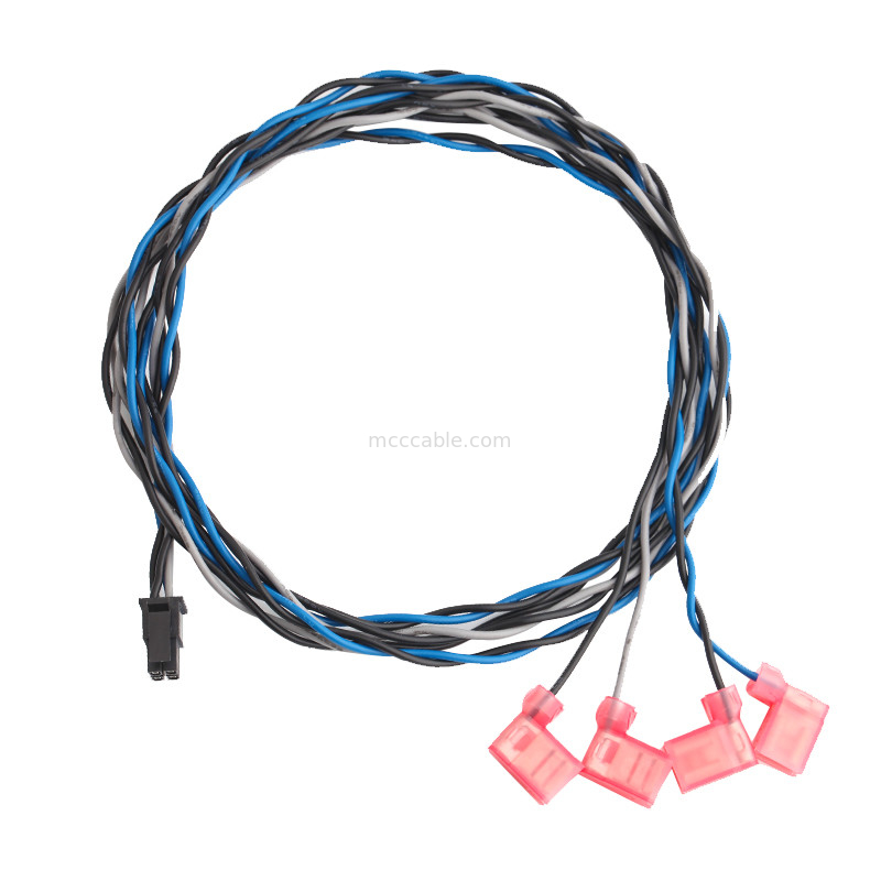 TE 2-520129-2 à micro de Molex 0430250408 ont adapté le double câble équipé de câble de rangée de 3,0 récipients