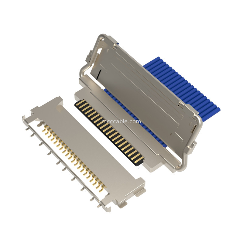 20846-020T-01 0,5 mm de dénivelé Connecteur micro-coaxial de type accouplement horizontal