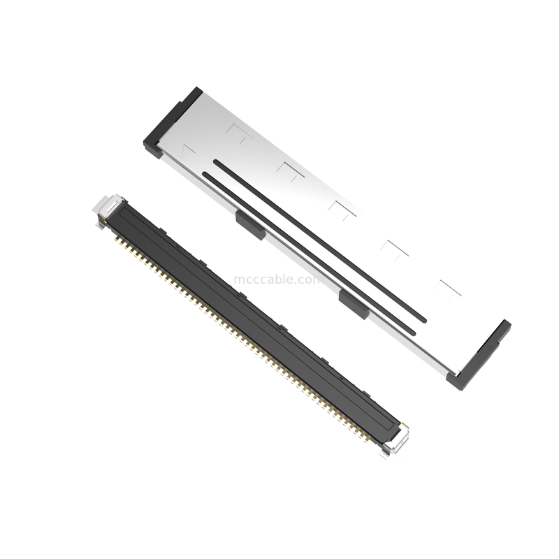 50P Lvds Micro câble coaxial 20437-050T-01 0,5 mm de largeur, connecteur micro-coaxial de type d'accouplement vertical