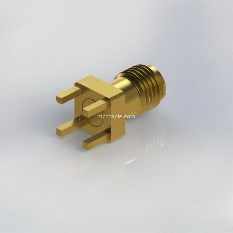Femelle coaxiale de cable connecteur de 3,5 millimètres rf au bâti rf 34GHz de bord de panneau de carte PCB