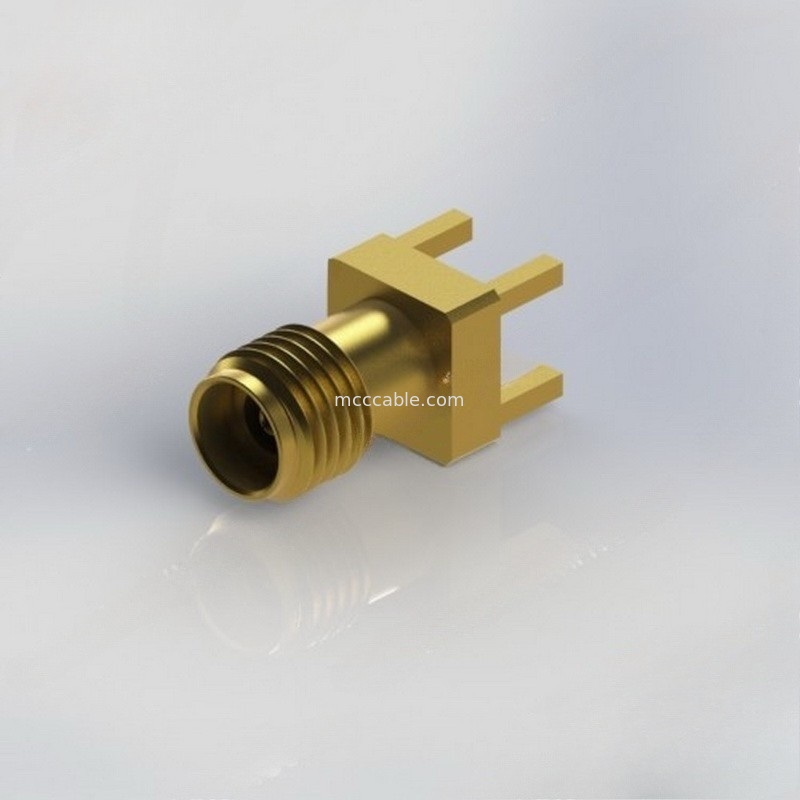 Femelle coaxiale de cable connecteur de 3,5 millimètres rf au bâti rf 34GHz de bord de panneau de carte PCB
