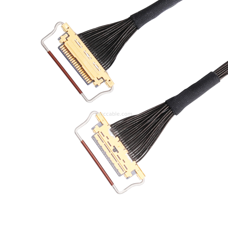 Type de accouplement horizontal connecteur micro-coaxial du lancement 20453-220t-03 du câble équipé d'OEM Lvds 0.5mm