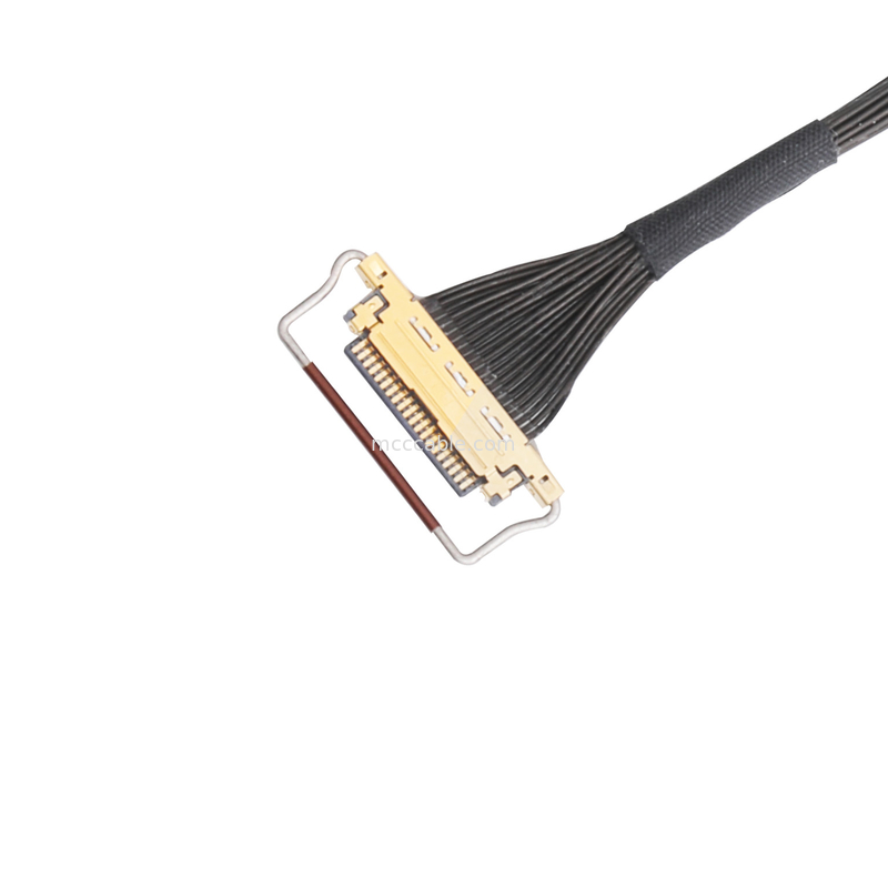 Type de accouplement horizontal connecteur micro-coaxial du lancement 20453-220t-03 du câble équipé d'OEM Lvds 0.5mm
