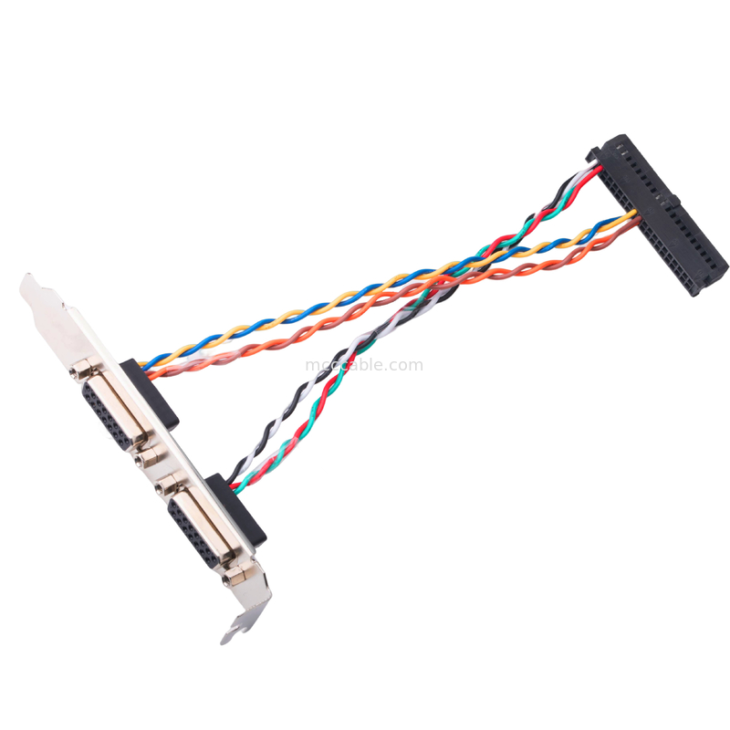 2 borne 205205-2 de la femelle 15 de connecteur du câble Db15 de Lvds de paires électrique à Pin 40