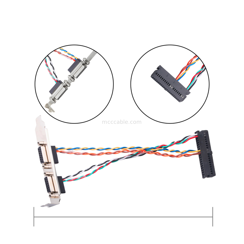 2 borne 205205-2 de la femelle 15 de connecteur du câble Db15 de Lvds de paires électrique à Pin 40
