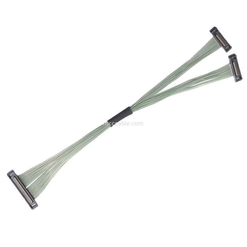 35P Micro câble coaxial 20380-035t-06 connecteur Lvds 0,4 mm angle droit de l'envers