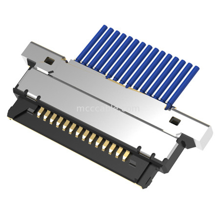 Assemblage de câble micro-coaxial à 15 broches20345-015T-32R 0,4 mm d'envergure Connecteur micro-coaxial de type accouplement horizontal