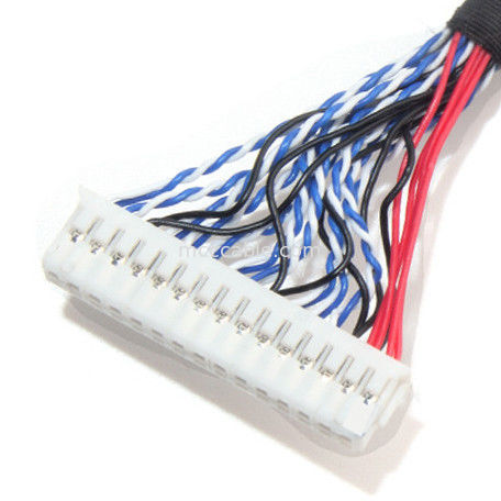 26AWG lancement du câble équipé de l'affichage à cristaux liquides LVDS 1.0mm JAE Fix-30ssl-Hf à l'informatique des HEURES Df13