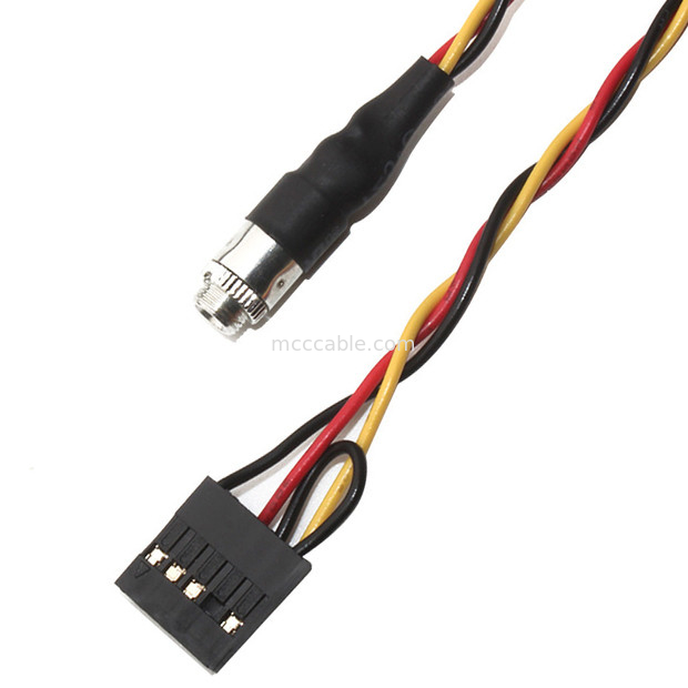 Molex 22 55 2101 bâti fait sur commande Jack audio de panneau du lancement 3.5mm du harnais de câble 2.54mm