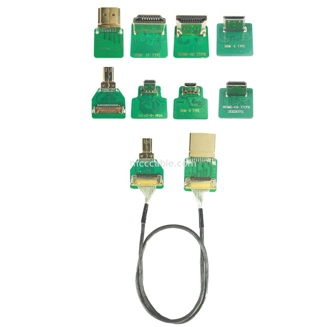 Adaptateur de connecteur ®-VS 20525-020E-02 à 0,4 mm Pitch Hd Hdmi Adaptateur de type mini Hdmi-C personnalisé