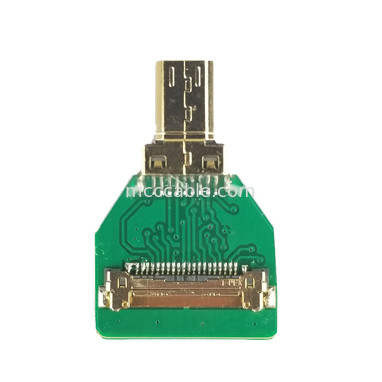 Adaptateur de connecteur MIPI OEM ODM Adaptateur de câble HDMI Micro tête droite HDMI-D-180° À 20454-220-02 20455 20453