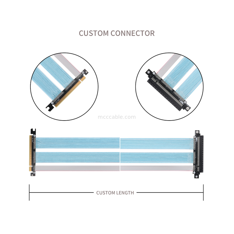PCB Cable coaxial extrêmement fin PCIE Graphique ordinateur carte graphique câble d'adaptateur d'extension