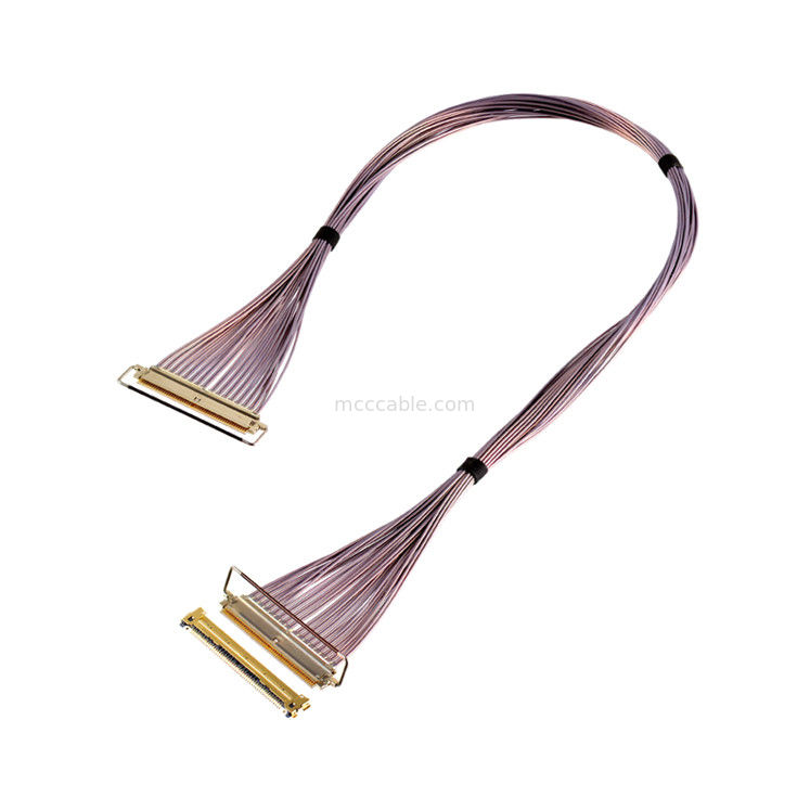 64 Gbps PAM4 81863-100B-01 50P 0,4 mm d'envergure Type d'accouplement horizontal Assemblage de câble micro-coaxial