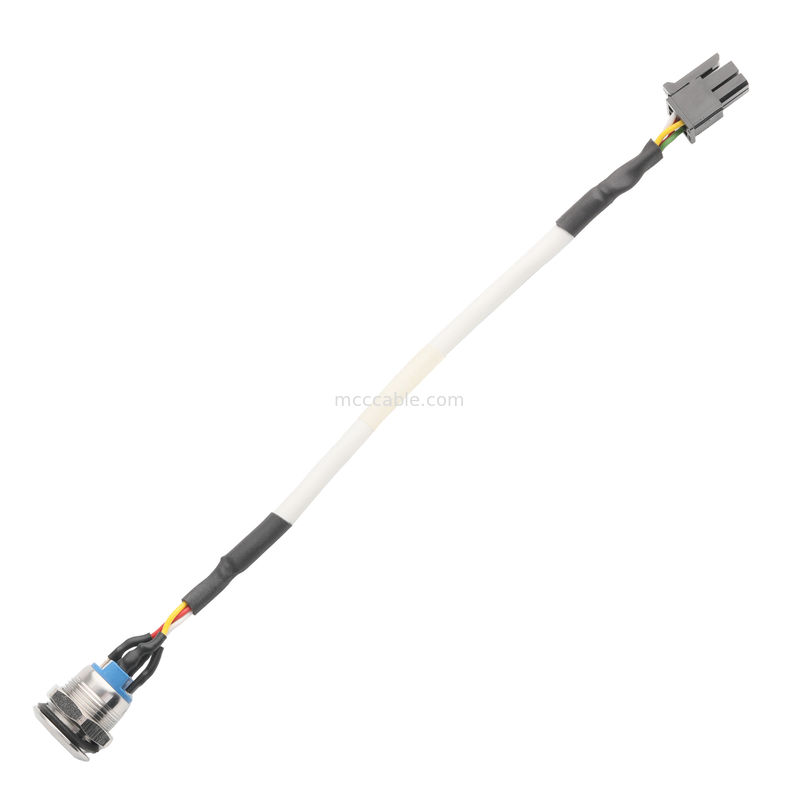 LED BLANC M12 IP65/IP67 à HSG MALE 43025-0400 Activateur de commutateur de puissance MX à hauteur de 3,0 mm