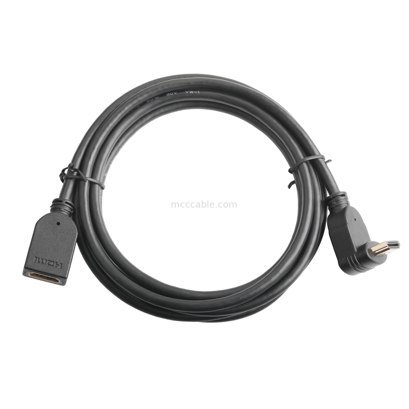 Assemblage de connecteur de câble LCD HDMI verticale 19 pin HDMI-A à 19 pin HDMI féminin