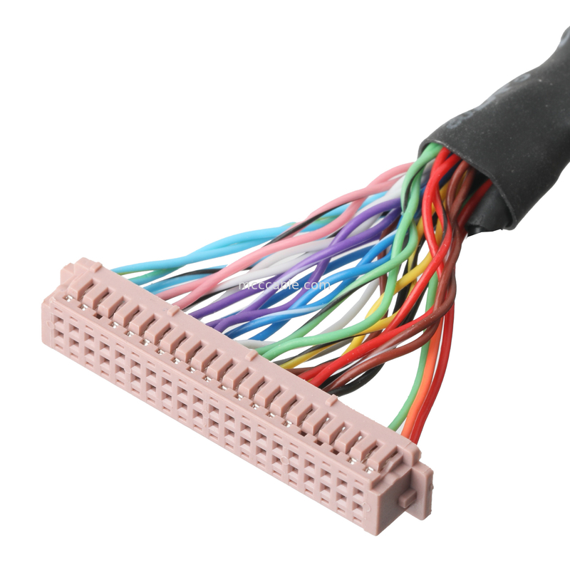 Assemblage de câble HDD  DF13-40Pin Pitch 1,25 mm à HD-SUB 26P FEMALE SLODER UL 1007 20AWG câble OEM / ODM