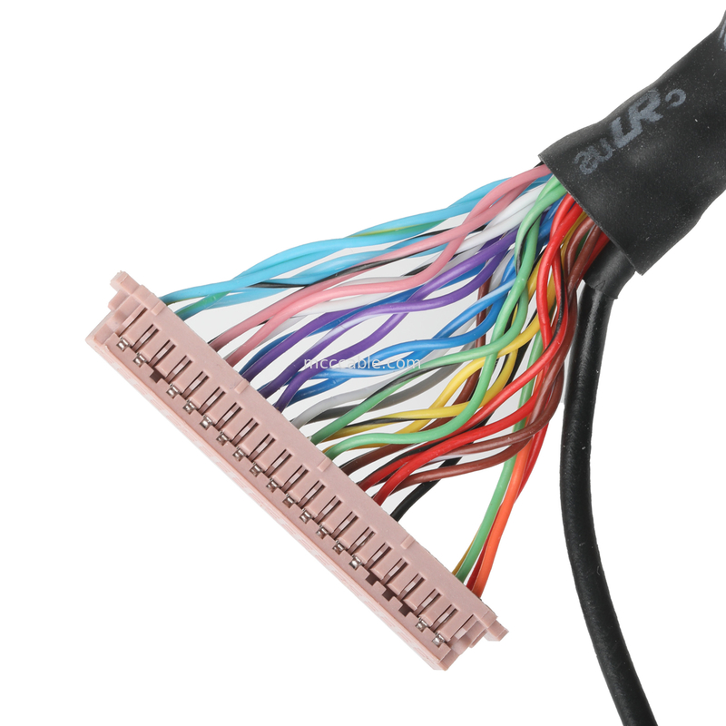 Assemblage de câble HDD  DF13-40Pin Pitch 1,25 mm à HD-SUB 26P FEMALE SLODER UL 1007 20AWG câble OEM / ODM