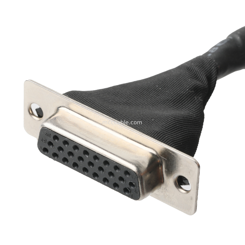 Assemblage de câble HDD  DF13-40Pin Pitch 1,25 mm à HD-SUB 26P FEMALE SLODER UL 1007 20AWG câble OEM / ODM