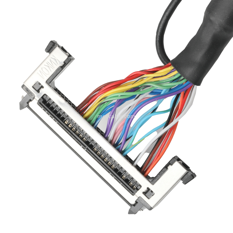 Assemblage de câble LVDS JAE FI-RE51HL 51Pin à HD-SUB 26P SLODER UL 1007 20AWG CABLE OEM/ODM