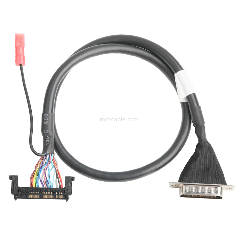 Assemblage de câble LVDS JAE FI-RE51HL 51Pin à HD-SUB 26P SLODER UL 1007 20AWG CABLE OEM/ODM