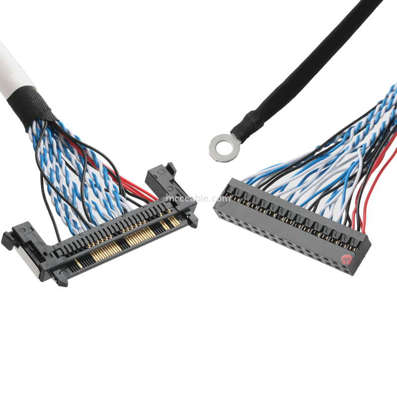 L'assemblage du câble LVDS JAE FI-RE51HL 51Pin à DP2.0 30Pin ou EGN UL 1571 28AWG CABLE OEM/ODM