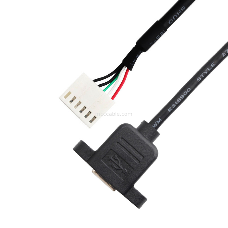 Assemblée de bâti de panneau de câble d'Usb B de Durachill de harnais de fil du lancement A2542ha-6p de 2.54mm