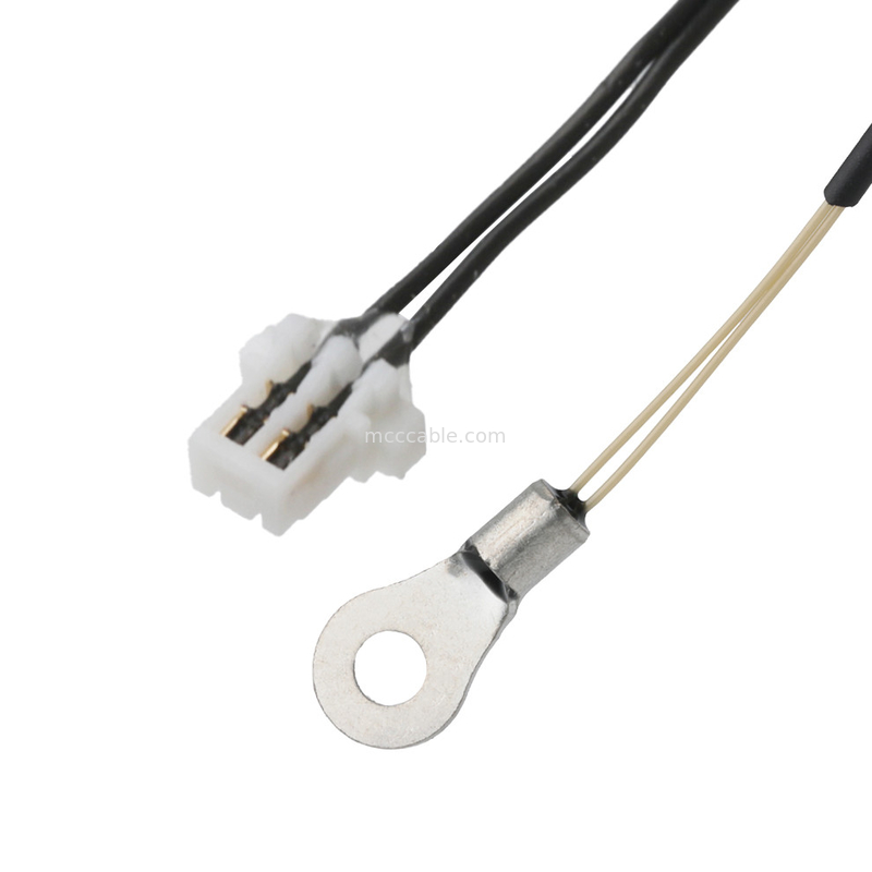 M8 Thermistors NTC 10K ohm 1% capteur à contact 2P face UP UL10064 32# câble AWG OEM/ODM