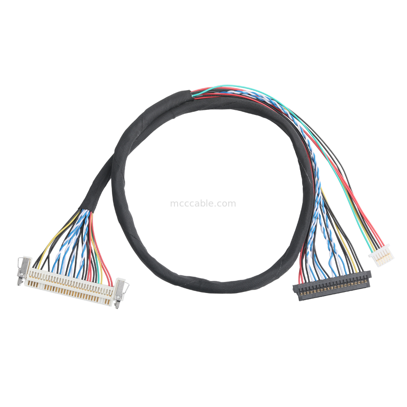 JAE FI-X30HL 30P 1,0 mm d'envergure vers le montage de câbles LVDS JAE FI-S20S 20P et SHLP-6P OEM/ODM