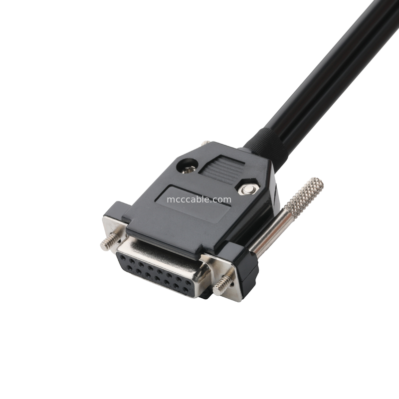Connecteurs de câbles industriels personnalisés DB-15P féminin à HSG 43025-0800 hauteur 3,0 mm et 691352710003 hauteur 5,8 mm