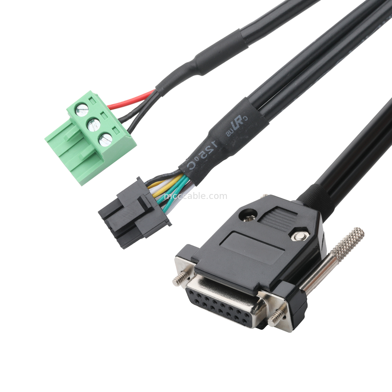 Connecteurs de câbles industriels personnalisés DB-15P féminin à HSG 43025-0800 hauteur 3,0 mm et 691352710003 hauteur 5,8 mm