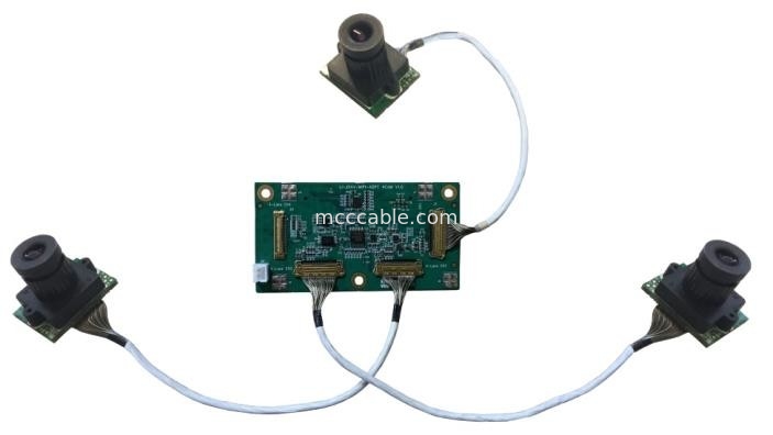 Micro coax LI-JXAV-MIPI-ADPT-4CAM carte de caméra et connecteur de caméra de conception FAW-1233-02 câble OEM/ODM