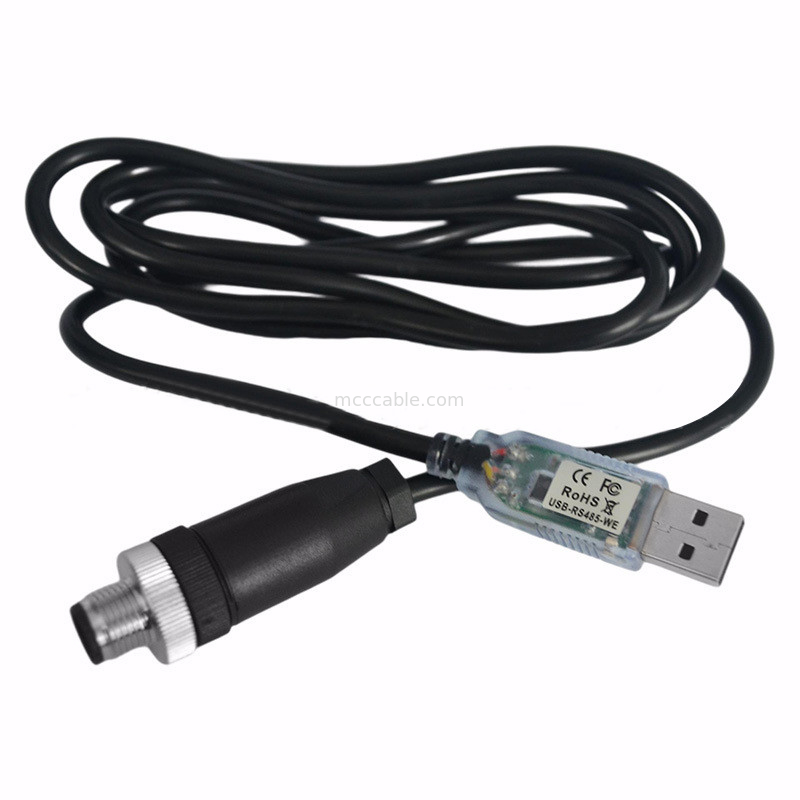 Connecteur étanche USB-A à RS485-M12 M8 pour machines-outils CNC