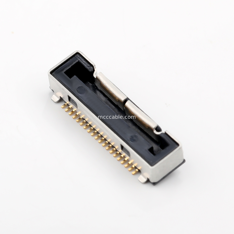 Honda LVC-D20SFYG Connecteur de type SMT à inclinaison de 0,5 mm côté PC pour câbles coaxials super-minces simples / plats