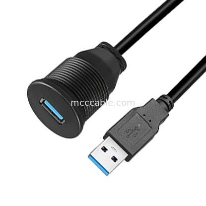 Harnais personnalisé USB3.0 calbe câble de tableau de bord de voiture tête ronde USB3.0 câble d'extension mâle à femelle câble étanche