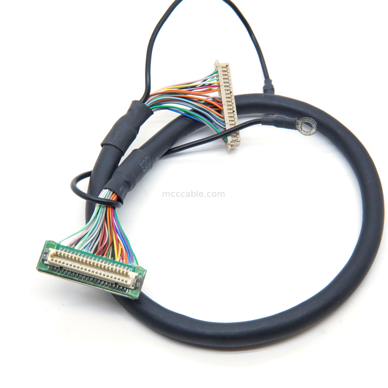 DF9 41P Harnais de fil médical de qualité industrielle  DF9 41 Pin Display Cable féminin à pression à chaud Flat Connect