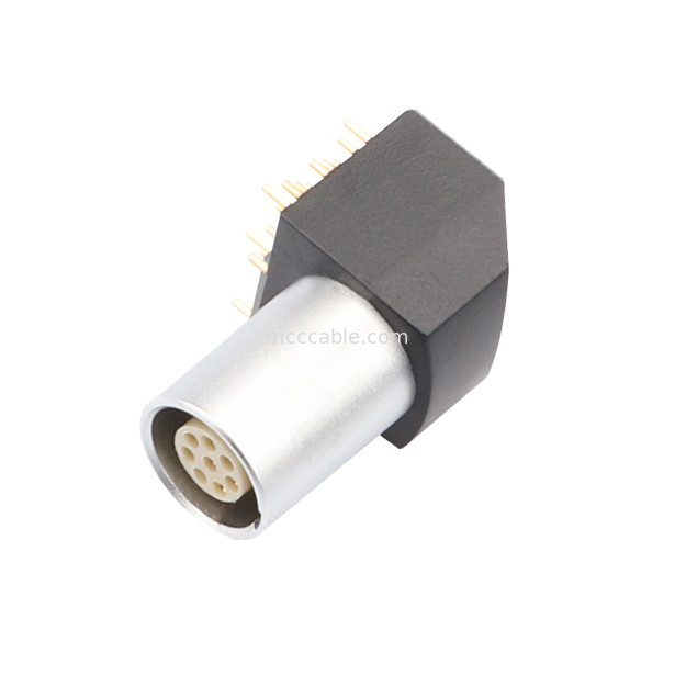 Connecteur circulaire intérieur de la série B Z11 8Pin soudeur de mise à la terre angulaire prise fixe 90° prise angulaire pour carte de circuit imprimé