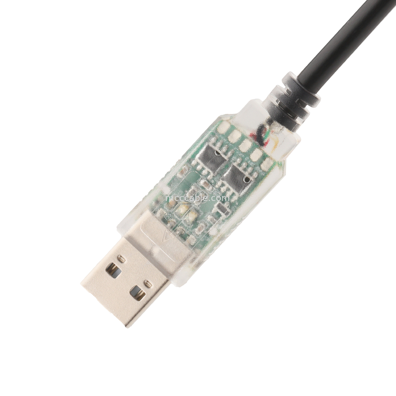 USB RS422 à RJ45 8P8C câble d'adaptateur de débogage de réseau industriel féminin plaqué en nickel WB-1800-BT