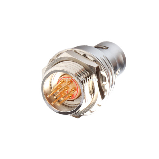 Connecteur circulaire T9 7Pin fixes de prise de noix fixes de connecteur d'équipement aérospatial médical militaire
