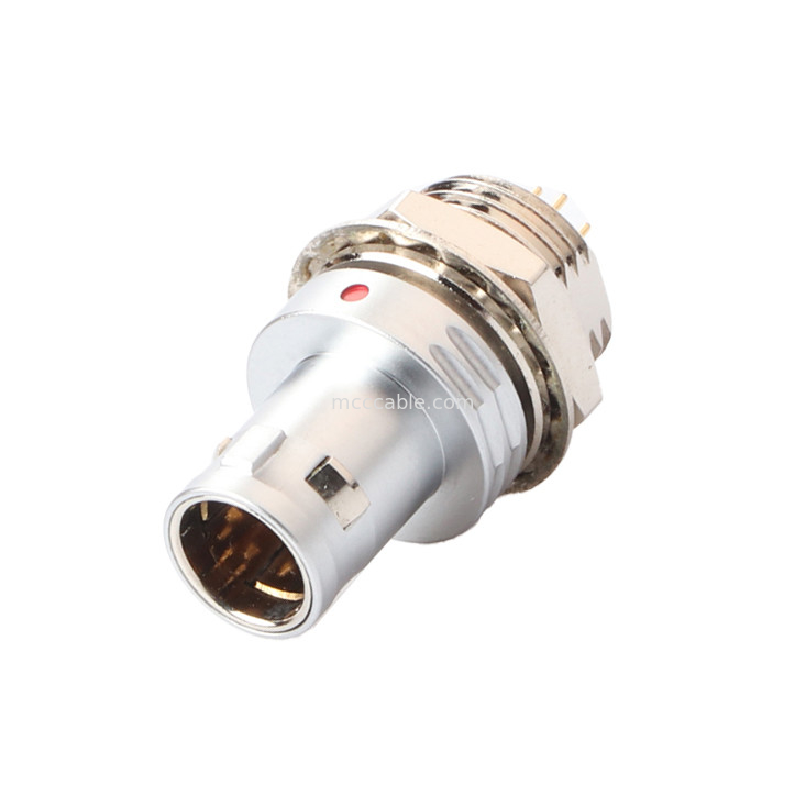 Connecteur circulaire T9 7Pin fixes de prise de noix fixes de connecteur d'équipement aérospatial médical militaire