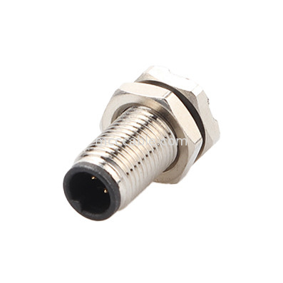 Connecteur circulaire M5 code-A Série imperméable à l'eau Panneau Flange PCB Socket mâle Prise en charge de 3 cœurs et de 4 cœurs personnalisation IP67