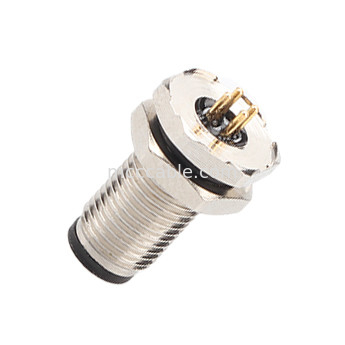Connecteur circulaire M5 code-A Série imperméable à l'eau Panneau Flange PCB Socket mâle Prise en charge de 3 cœurs et de 4 cœurs personnalisation IP67